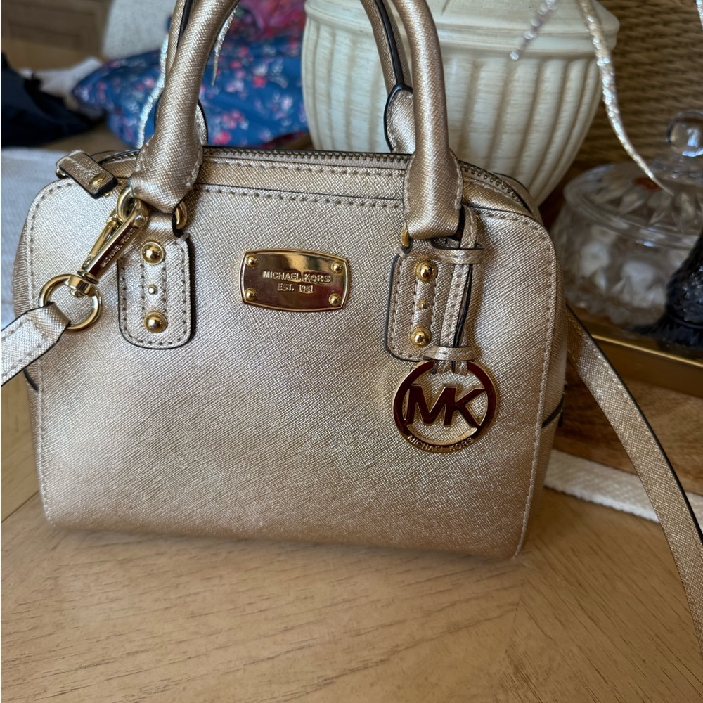 Michael Kors Metallic Gold Mini Bag